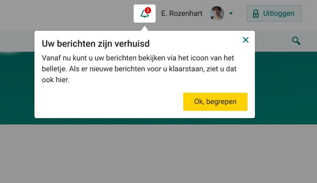 Uw berichten zijn verhuisd in Internet Bankieren