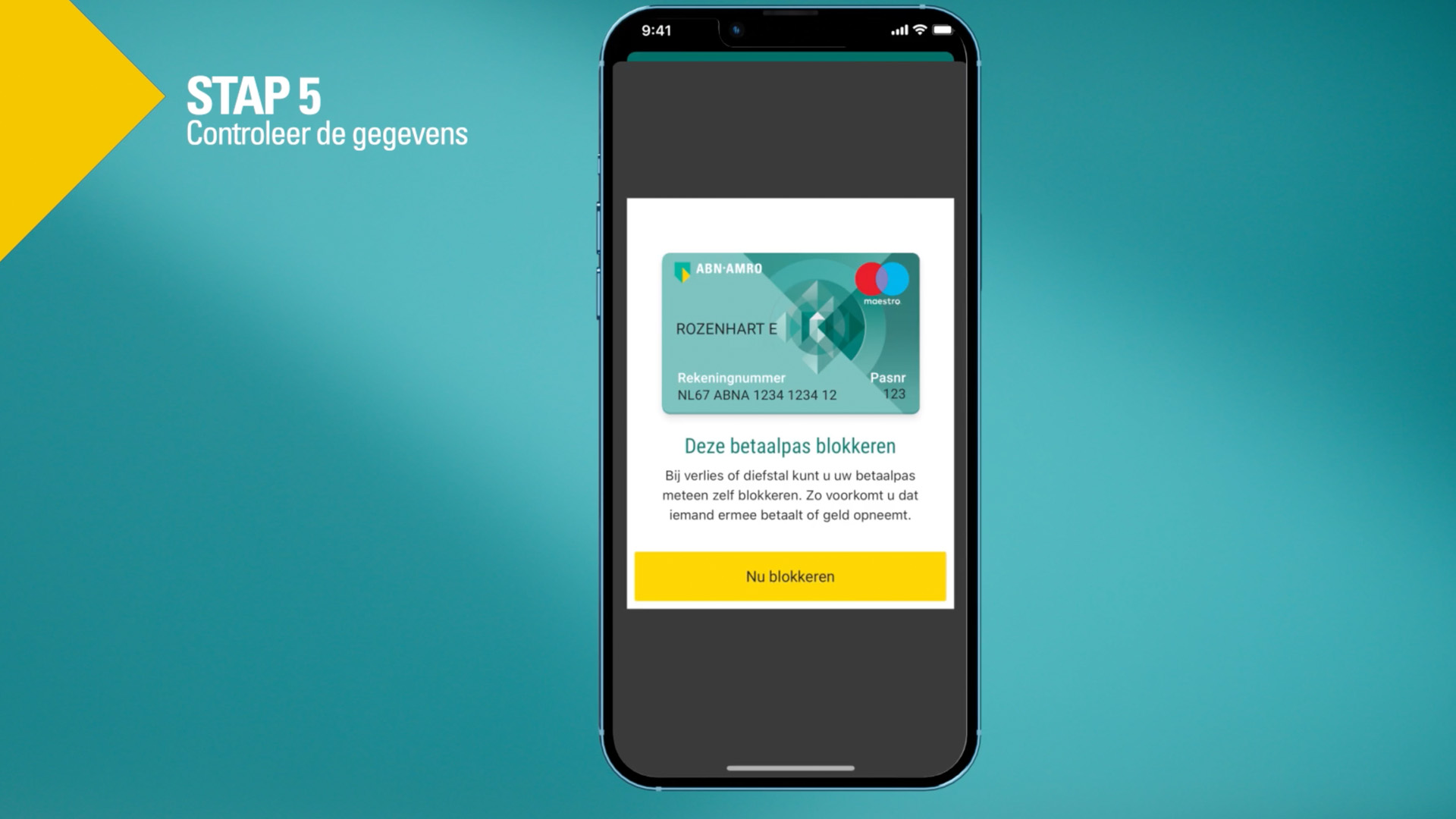 Uw betaalpas blokkeert u eenvoudig via de ABN AMRO app